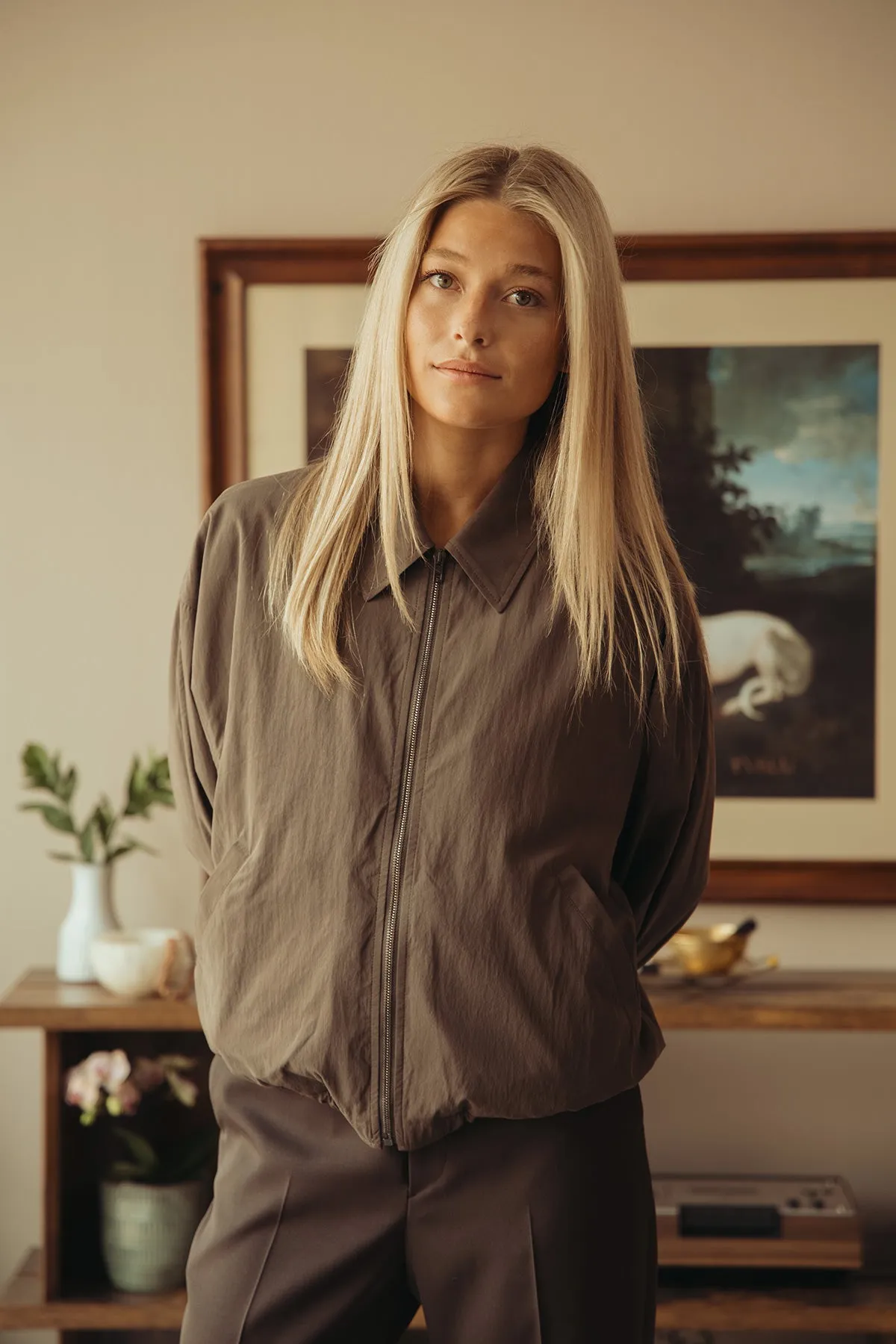 Zipped Blouson - Walnut