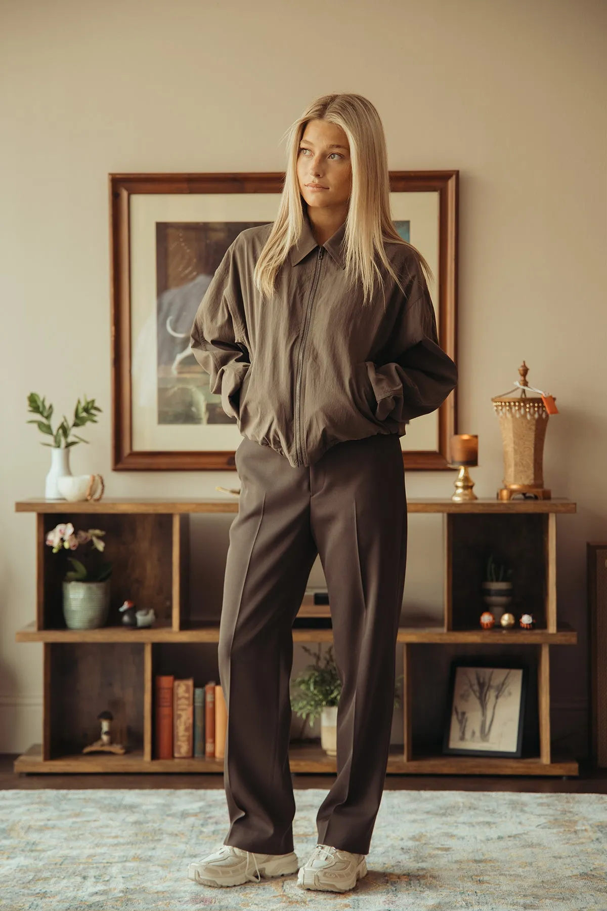 Zipped Blouson - Walnut